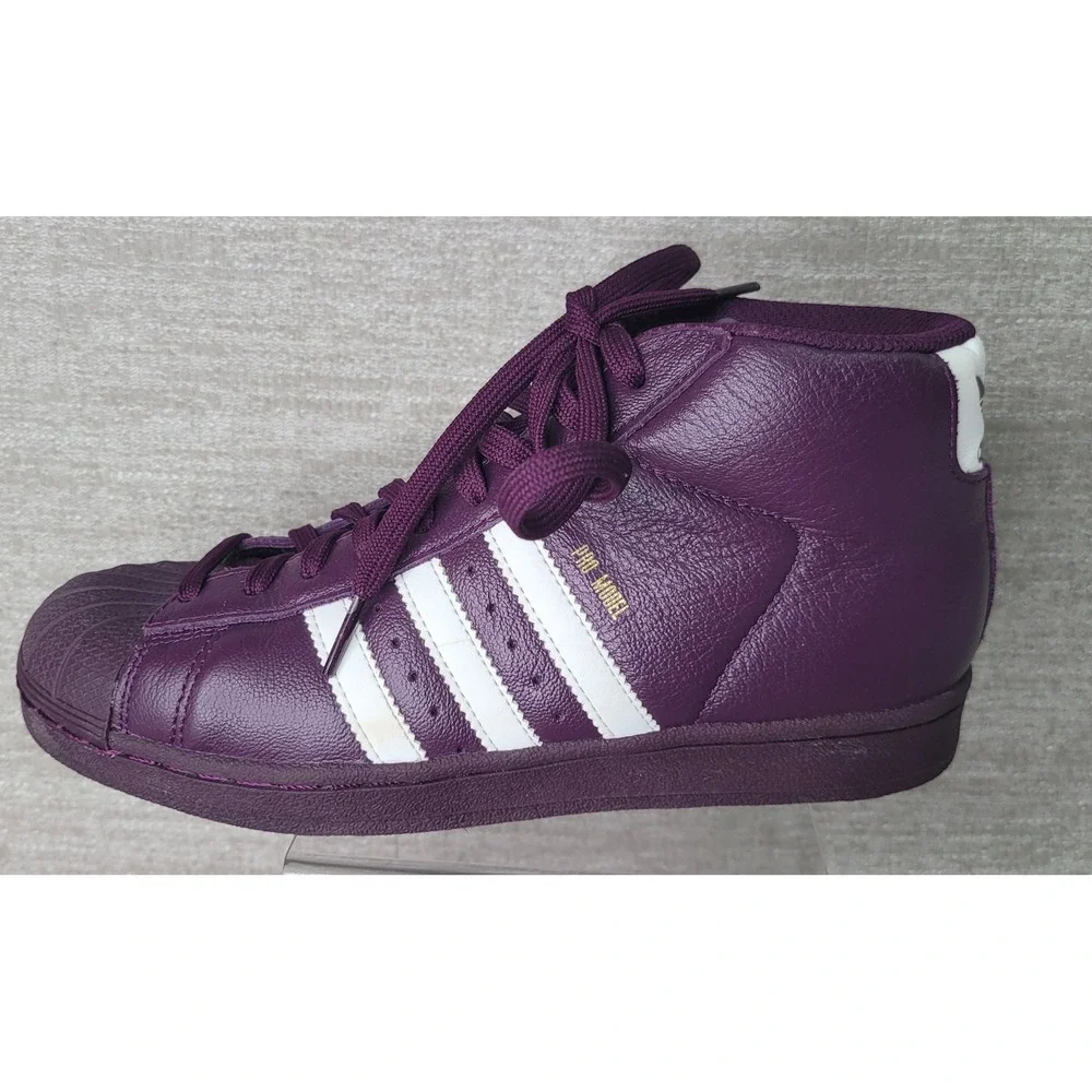 Adidas Pro Model Red Night High Top Sneakers Purple AC7646 Mens 5.5 Womens 7